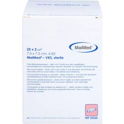 Vlies-Schlitzkompressen steril 7,5x7,5 cm 6fach 50 St