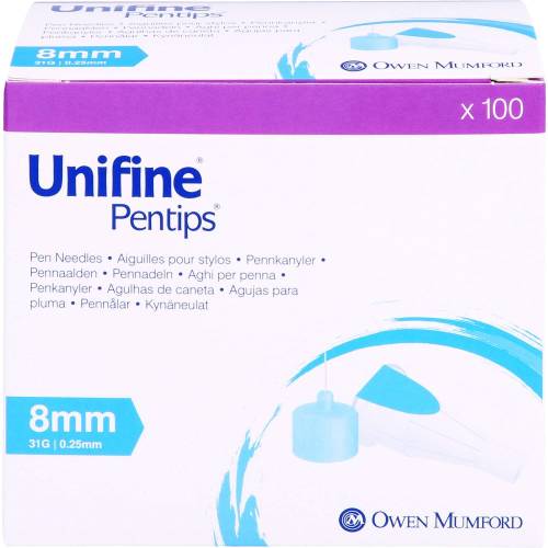 Unifine Pentips Kanüle 31 G 8 mm 100 St