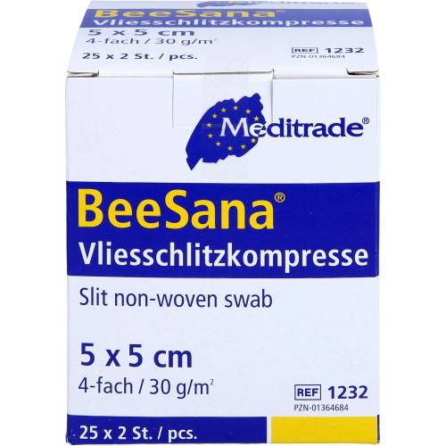 Schlitzkompressen Vlies 5x5 cm steril 4fach 50 St