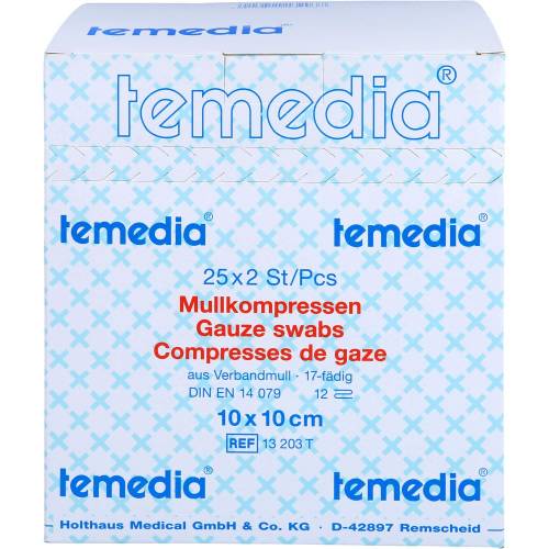 Mullkompressen 10x10 cm steril 12fach 17fädig 50 St