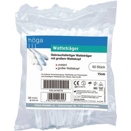 Watteträger 15 cm m.großen Wattekopf 50 St