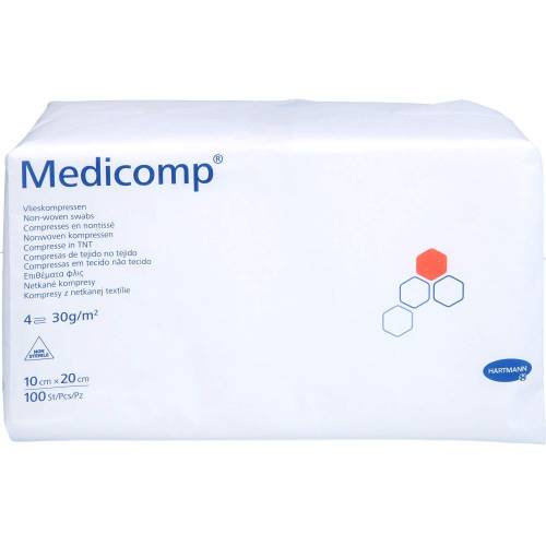 Medicomp Vlieskomp.unsteril 10x20 cm 4fach 100 St