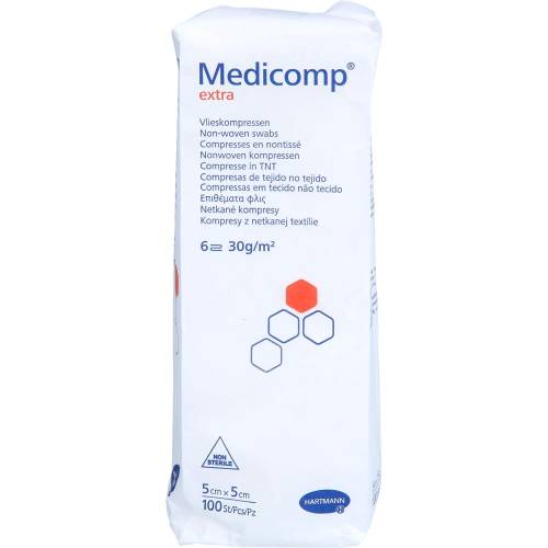 Medicomp extra Vlieskomp.unsteril 5x5 cm 6fach 100 St