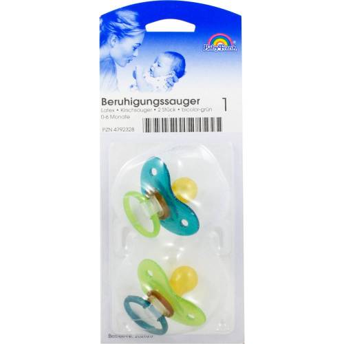Beruhigungssauger Kirsche Lat.0-6 M.bicol.grün 2 St