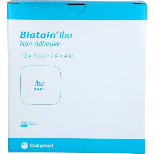 Biatain Ibu Schaumverband 10x10 cm nicht haftend 5 St