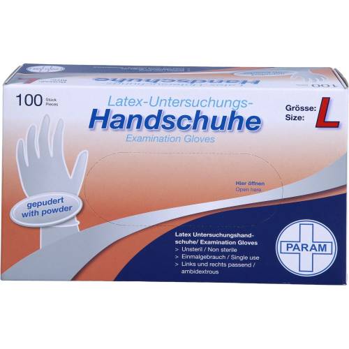 Handschuhe Einmal Latex gepudert L 100 St