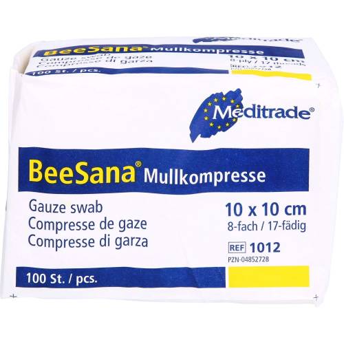 Mullkompressen 10x10 cm unsteril 8fach 100 St