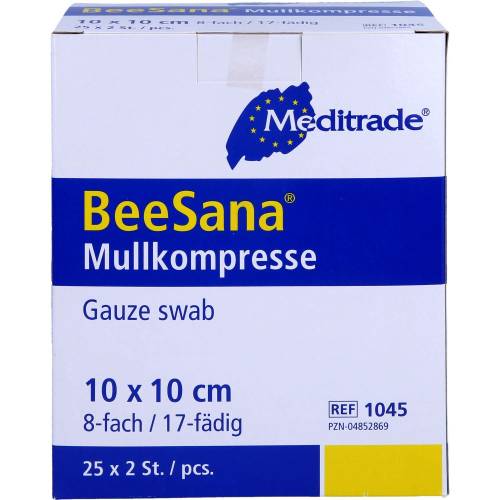 Mullkompressen 10x10 cm steril 8fach 50 St