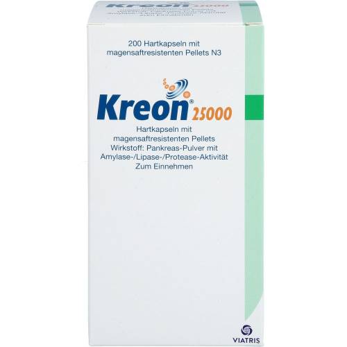 Kreon 25.000 Hartkps.m.magensaftr.überz.Pellets 200 St