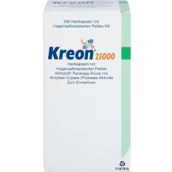 Kreon 25.000 Hartkps.m.magensaftr.überz.Pellets 200 St
