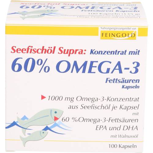 Seefischöl Supra m.60% Omega-3-Fetts.Weichkaps. 100 St