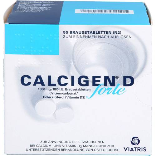 Calcigen D forte 1000 mg/880 I.E. Brausetabletten 50 St