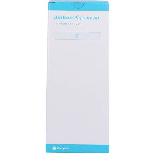 Biatain Alginate Ag Tamponade 3x44 cm mit Silber 10 St
