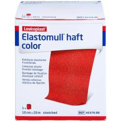 Elastomull haft color 10 cmx20 m Fixierb.rot 1 St