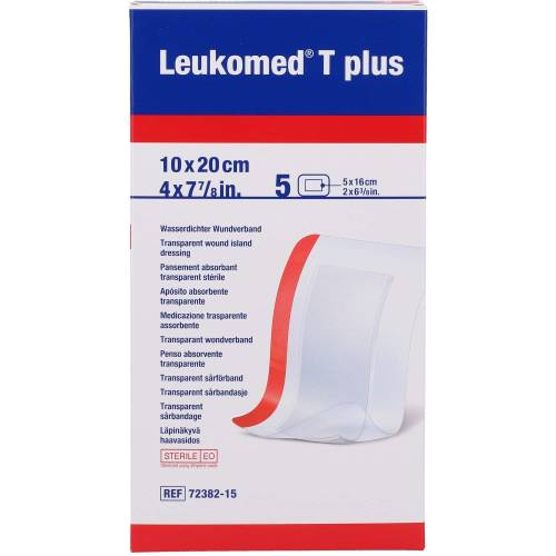 Leukomed transp.plus sterile Pflaster 10x20 cm 5 St