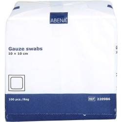 Mullkompressen 10x10 cm unsteril 8lagig 100 St