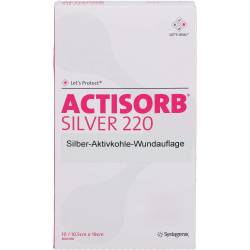 Actisorb 220 Silver 10,5x19 cm steril Kompressen 10 St