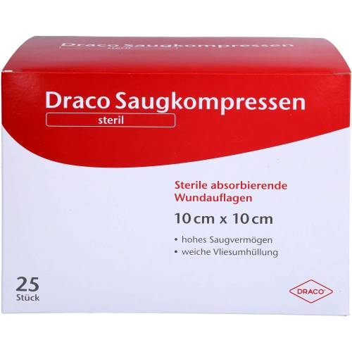 Saugkompressen steril 10x10 cm Draco 25 St