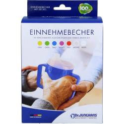 Einnehmebecher m.Griff+2 Deckel 4+12mm blau 1 St