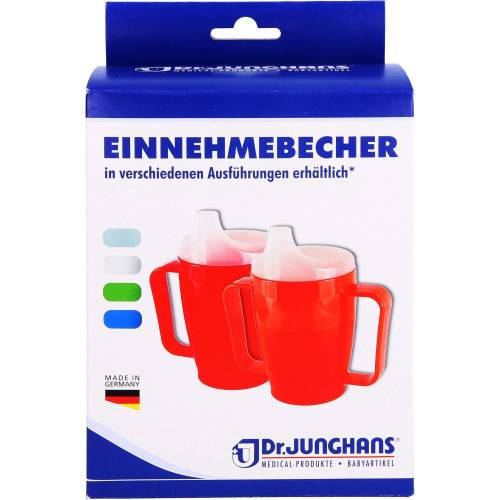 Einnehmebecher m.2 Griffen+2 Deckel 4+12mm grün 1 St