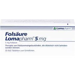 Folsäure Lomapharm 5 mg Tabletten 50 St