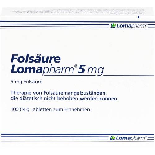 Folsäure Lomapharm 5 mg Tabletten 100 St
