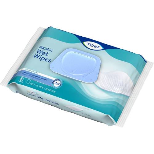 Tena Wet Wipe 3in1 48 St