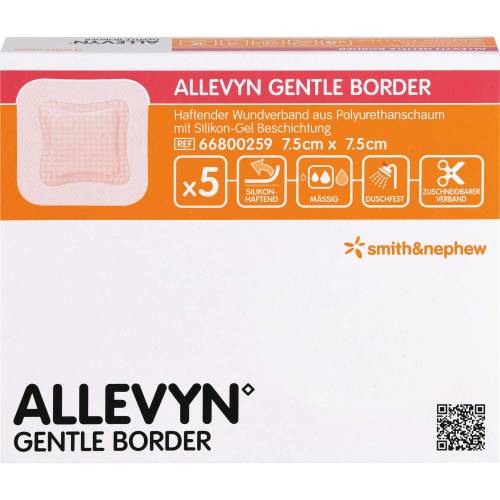 Allevyn Gentle Border 7,5x7,5 cm Schaumverb. 5 St