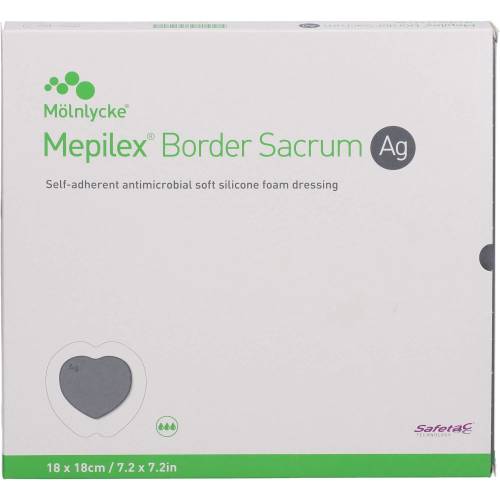 Mepilex Border Sacrum Ag Schaumverb.18x18 cm ster. 5 St