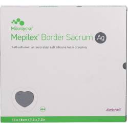 Mepilex Border Sacrum Ag Schaumverb.18x18 cm ster. 5 St