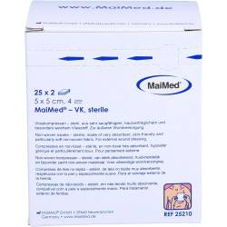 Vliesstoff-Kompressen steril 5x5 cm 4fach 50 St