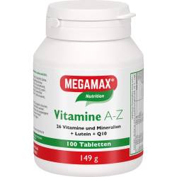 Megamax Vitamine A-Z+Q10+Lutein Tabletten 100 St