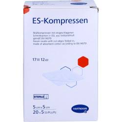 Es-Kompressen steril 5x5 cm 12fach Großpackung 100 St