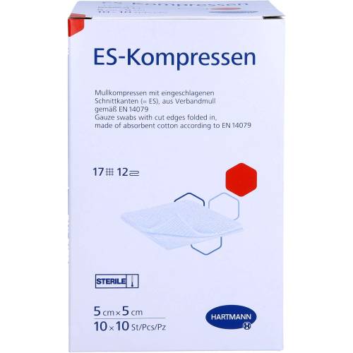 Es-Kompressen steril 5x5 cm 12fach Großpackung 100 St
