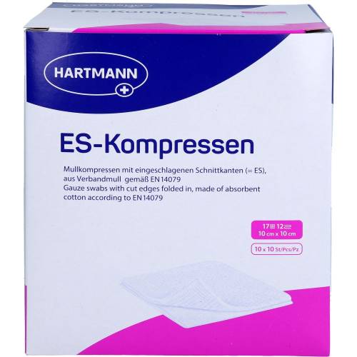 Es-Kompressen steril 10x10 cm 12fach Großpackung 100 St