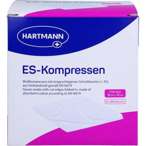 Es-Kompressen steril 10x10 cm 12fach Großpackung 100 St