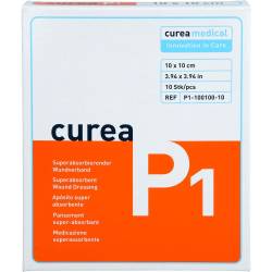 Curea P1 superabsorb.Wundauflage 10x10 cm 10 St