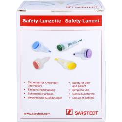 Safety-Lanzetten 28 G Einst.Tiefe 1,6mm mini blau 200 St