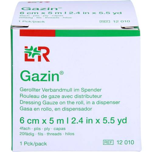 Gazin Verbandmull 6 cmx5 m 4fach gerollt 1 St