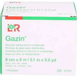 Gazin Verbandmull 8 cmx5 m 4fach gerollt 1 St