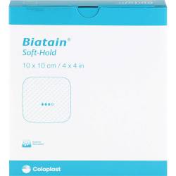 Biatain Schaumverband 10x10 cm sanft haftend 5 St