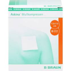 Askina Mullkompressen 7,5x7,5 cm steril 50 St