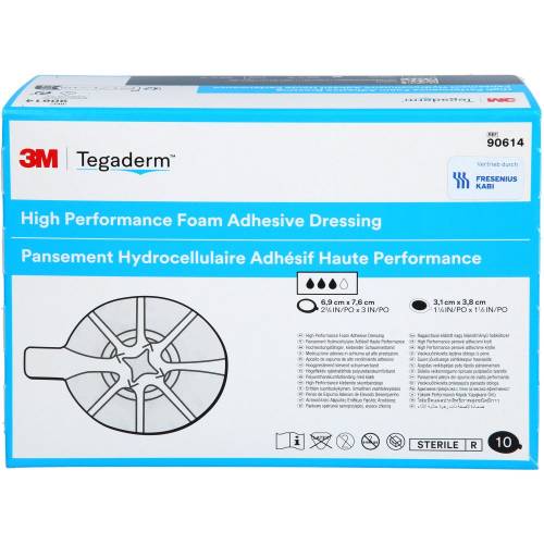 Tegaderm Foam Adhesive Fk 6,9x7,6 cm oval 90614 10 St