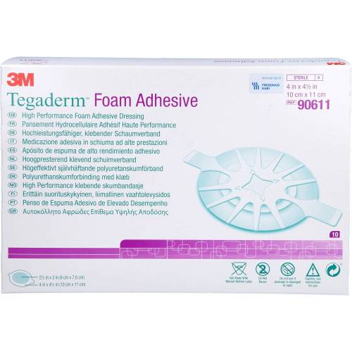 Tegaderm Schaum-Haftverband Fk 10x11 cm oval 90611 10 St