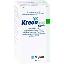 Kreon 10.000 Hartkps.m.magensaftr.überz.Pellets 100 St