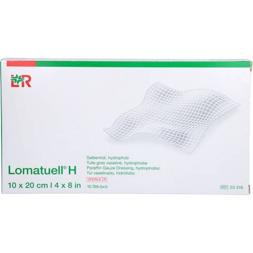Lomatuell H Salbentüll 10x20 cm steril 10 St