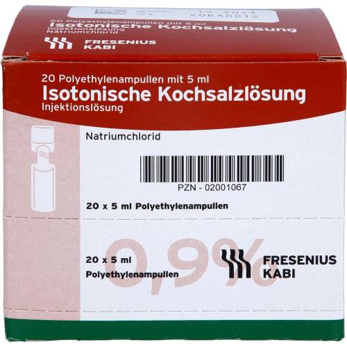 Isotonische Kochsalzlösung 0,9% Plastikampullen 100 ml
