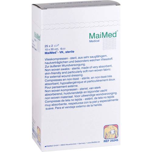 Vlieskompressen steril 10x20 cm 6fach 50 St