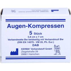 Augenkompressen 5,8x7 cm unsteril 5 St