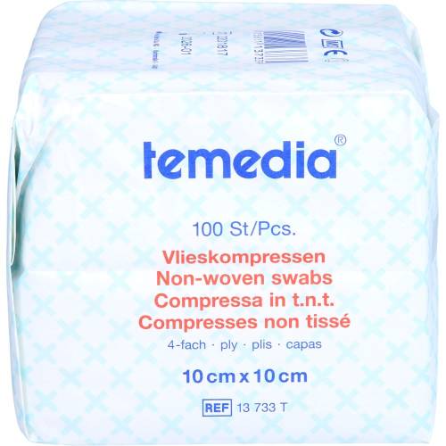 Vlieskompressen unsteril 10x10 cm 4fach 100 St